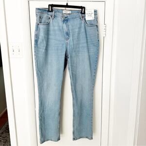 Abercrombie & Fitch ’90s Slim Straight Jeans Ultra High Rise Criss Cross 34 18R